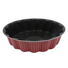 High Quality Wavy Nonstick Baking Tin Pan Red & Black – Durable Nonstick Bakeware for Cakes, Bread, Cookies, Muffins, Easy Release & Even Baking for Home or Professional Use