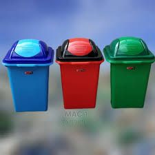 70L Heavy Duty Swing Bin Dust Bin – Large Capacity Waste Container for Home, Office, Kitchen, and Outdoor Use Durable Plastic Trash Can with Swing Lid