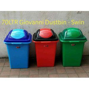 70L Heavy Duty Swing Bin Dust Bin – Large Capacity Waste Container for Home, Office, Kitchen, and Outdoor Use Durable Plastic Trash Can with Swing Lid