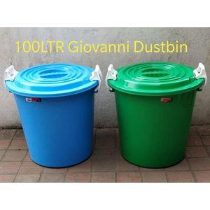 100L Heavy Duty Wastepaper Dust Bin with Airtight Lid and Strong Handles – Durable Large Trash Container for Home, Office, Garden, Kitchen, Industrial Waste Management