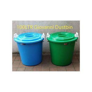 100L Heavy Duty Wastepaper Dust Bin with Airtight Lid and Strong Handles – Durable Large Trash Container for Home, Office, Garden, Kitchen, Industrial Waste Management