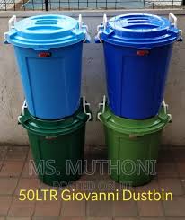 100L Heavy Duty Wastepaper Dust Bin with Airtight Lid and Strong Handles – Durable Large Trash Container for Home, Office, Garden, Kitchen, Industrial Waste Management