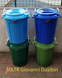 50L Heavy Duty Dust Bin with Tight-Fitting Lid – Durable Outdoor Indoor Garbage Waste Container for Home, Office, Kitchen & Garden Use