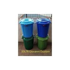 50L Heavy Duty Dust Bin with Tight-Fitting Lid – Durable Outdoor Indoor Garbage Waste Container for Home, Office, Kitchen & Garden Use