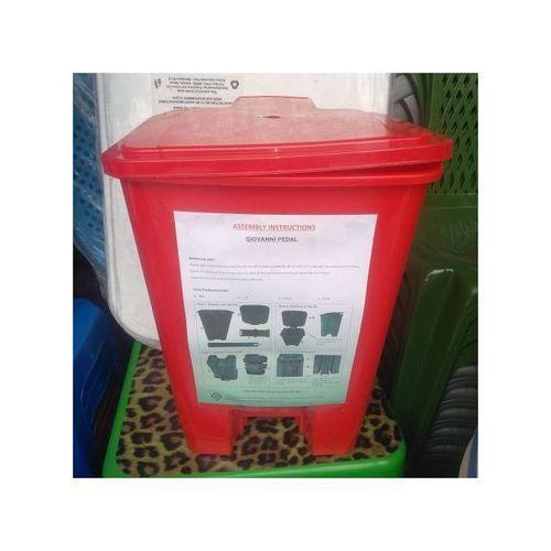 30L Plastic Pedal Trash Bin with Lid – Durable Kitchen, Bathroom & Office Garbage Can with Hands-Free Pedal Operation