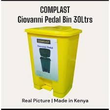 30L Plastic Pedal Trash Bin with Lid – Durable Kitchen, Bathroom & Office Garbage Can with Hands-Free Pedal Operation