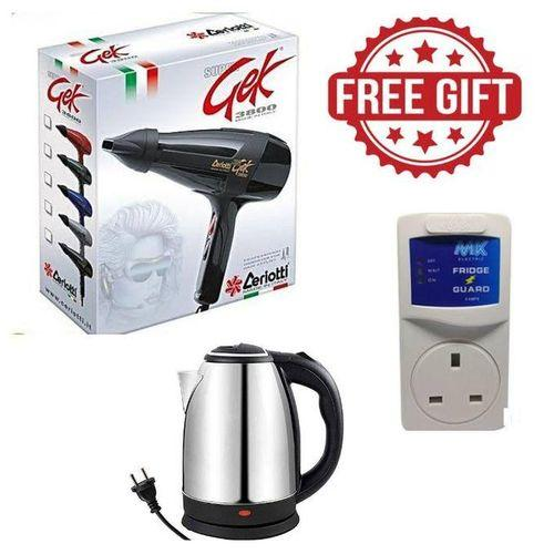 Gek 3800 Blow Dry Hair with Free Kettle and Guard – Powerful Hair Dryer for Smooth, Fast Drying, Salon-Quality Styling, Lightweight & Ergonomic Design for All Hair Types