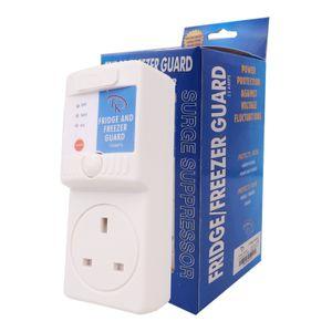 Fridge and Freezer Guard Surge Protector – Reliable Appliance Protection with Overload & Voltage Control, White Compact Design for Home & Kitchen Safety