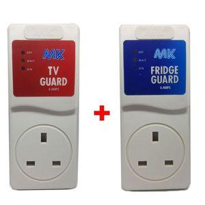 TV Guard + Fridge Guard with Free 4-Way Extension Cable – Surge Protector Voltage Stabilizer for Home Appliances, Protects TVs, Fridges & Electronics Safely