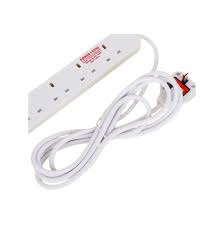 4 Way Extension Socket with Free MK TV Guard Protector – Multi-Plug Power Strip with Surge Protection for Home, Office, and Electronics Safety