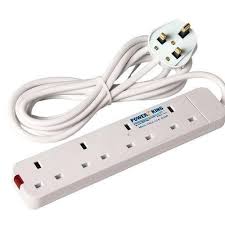 4 Way Extension Socket with Free MK TV Guard Protector – Multi-Plug Power Strip with Surge Protection for Home, Office, and Electronics Safety