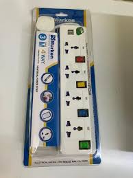 4-way Extension Socket with 2 USB Ports 2M Cable Power Strip Surge Protector Fast Charging Home Office