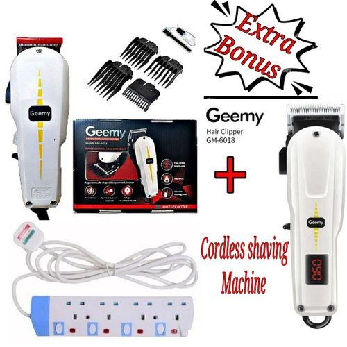 Geemy Professional Hair Clipper & Cordless Shaving Machine with 4 Attachments – Barber Kit for Home & Salon Precision Grooming