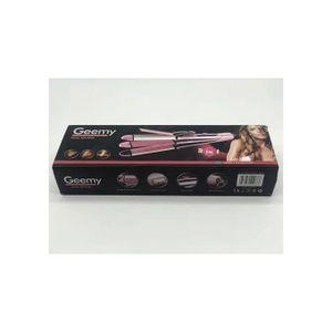 Geemy 4-in-1 Flat Iron Hair Straightener & Curler Tourmaline Ceramic Plates Hair Styler for Straightening Curling Waving Crimping Fast Heat Adjustable Temperature Professional Salon Tool