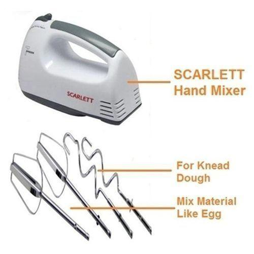 7 Speed Cake And Stainless Steel Beaters Hand Mixer – Electric Kitchen Mixing Tool for Baking, Dough, Whipping Cream, and Multi-Purpose Culinary Prep
