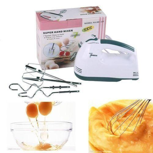 7 Speed Cake And Stainless Steel Beaters Hand Mixer – Electric Kitchen Mixing Tool for Baking, Dough, Whipping Cream, and Multi-Purpose Culinary Prep