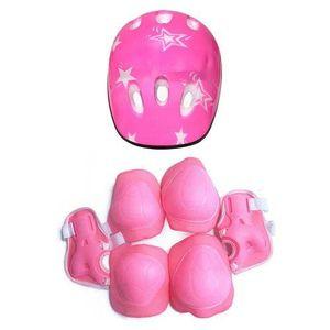 7P SSET Kids Protective Gear Set Scooter Skate Roller – Adjustable Helmet, Wrist Guards, Knee & Elbow Pads for Boys & Girls Safety