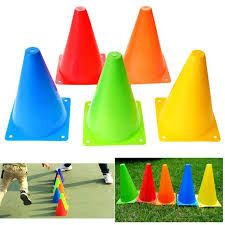 10pcs Plastic Sport Training Traffic Cones – Durable Adjustable Cones for Soccer, Football, Basketball, Obstacle Courses, Kids & Adult Sports Drills