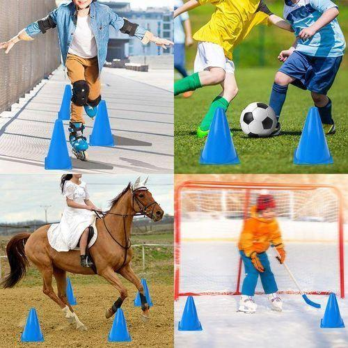 10pcs Plastic Sport Training Traffic Cones – Durable Adjustable Cones for Soccer, Football, Basketball, Obstacle Courses, Kids & Adult Sports Drills