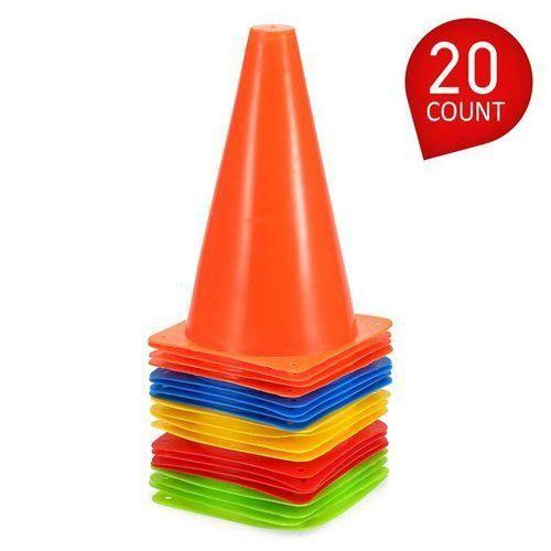 10pcs Plastic Sport Training Traffic Cones – Durable Adjustable Cones for Soccer, Football, Basketball, Obstacle Courses, Kids & Adult Sports Drills