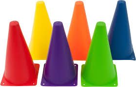 10pcs Plastic Sport Training Traffic Cones – Durable Adjustable Cones for Soccer, Football, Basketball, Obstacle Courses, Kids & Adult Sports Drills