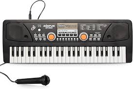 49 Keys USB Electronic Organ Kids Electric Piano with Microphone – Portable Digital Keyboard for Beginners, Children, and Home Music Fun with Built-in Rhythms and Recording