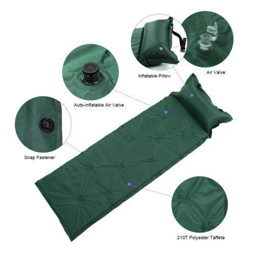Outdoor Camping Inflatable Sleeping Mat – Thick Self-Inflating Air Mattress for Hiking, Backpacking, and Outdoor Adventures Comfortably on Any Terrain