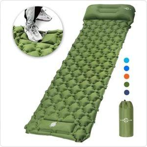 Portable Outdoor Inflatable Sleeping H Pad – Lightweight Camping Mat for Hiking, Backpacking, and Outdoor Adventures, Durable Nylon Design with Comfortable Insulation for All Seasons