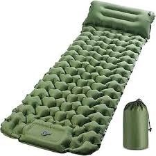 Portable Outdoor Inflatable Sleeping H Pad – Lightweight Camping Mat for Hiking, Backpacking, and Outdoor Adventures, Durable Nylon Design with Comfortable Insulation for All Seasons