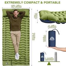 Portable Outdoor Inflatable Sleeping H Pad – Lightweight Camping Mat for Hiking, Backpacking, and Outdoor Adventures, Durable Nylon Design with Comfortable Insulation for All Seasons