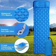 Portable Outdoor Inflatable Sleeping H Pad – Lightweight Nylon Camping Mat for Hiking, Backpacking, and Comfortable Outdoor Sleep