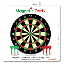 12-Inch Magnetic Dart Board Set – Wall-Mounted Dartboard with 4 Safe Magnetic Darts for Kids and Adults, Perfect for Bedrooms, Game Rooms, and Bars