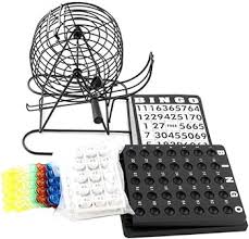 Bingo Lotto Machine with Colorful Chips – Fun Tabletop Game for Kids, Adults, Parties, Bars, and Family Entertainment