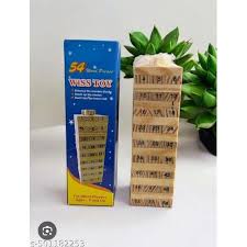 Jenga Wooden Toy – Classic Stack & Knock Game for Kids, Family Fun, and Cognitive Skill Development