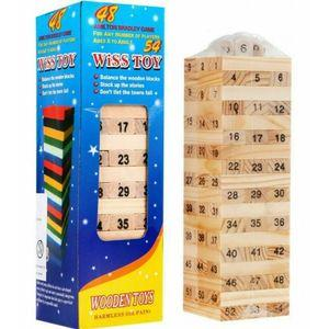 Jenga Wooden Toy – Classic Stack & Knock Game for Kids, Family Fun, and Cognitive Skill Development