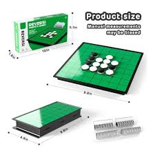 Reversi Chess Board 64 Game Pieces – Portable Othello Set for Travel, Home, and Family Fun – Durable Magnetic Board for Strategy and Entertainment