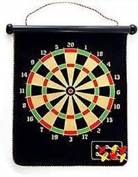 Magnetic Dart Board Indoor Outdoor Game Set with Safe Magnetic Darts, Double-Sided Dartboard for Kids and Adults, Family Party Game, Office Fun, Backyard Entertainment