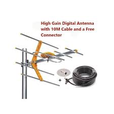 Antenna TV Aerial & Adjustable 14"-43" Mount – High-Gain Digital HDTV Signal Reception for Clear, Stable Picture Quality on All Compatible TVs