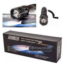 Self-Defense Torch with Electric Shock Function, Bright LED Flashlight and Laser Pointer – Rechargeable Personal Safety Device for Night Security, Outdoor Protection and Emergency Use