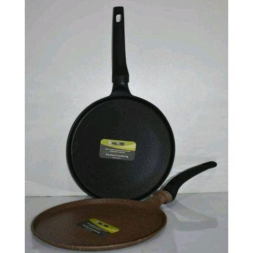 Flat Non-Stick Chapati Pan 28CM – Heavy-Duty Aluminum Indian Roti Tawa for Even Cooking, Stovetop Use, Easy Cleaning, Durable Non-Stick Surface for Perfect Chapati, Roti, Paratha