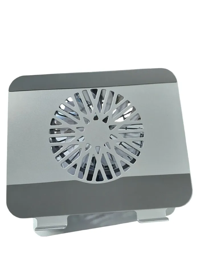Laptop Stand With Fan and 360 Rotating Base, Adjustable Height Up to 10", Ergonomic Aluminum Laptop Riser Holder Computer Stand for Laptop 10 14 15 17 Inches