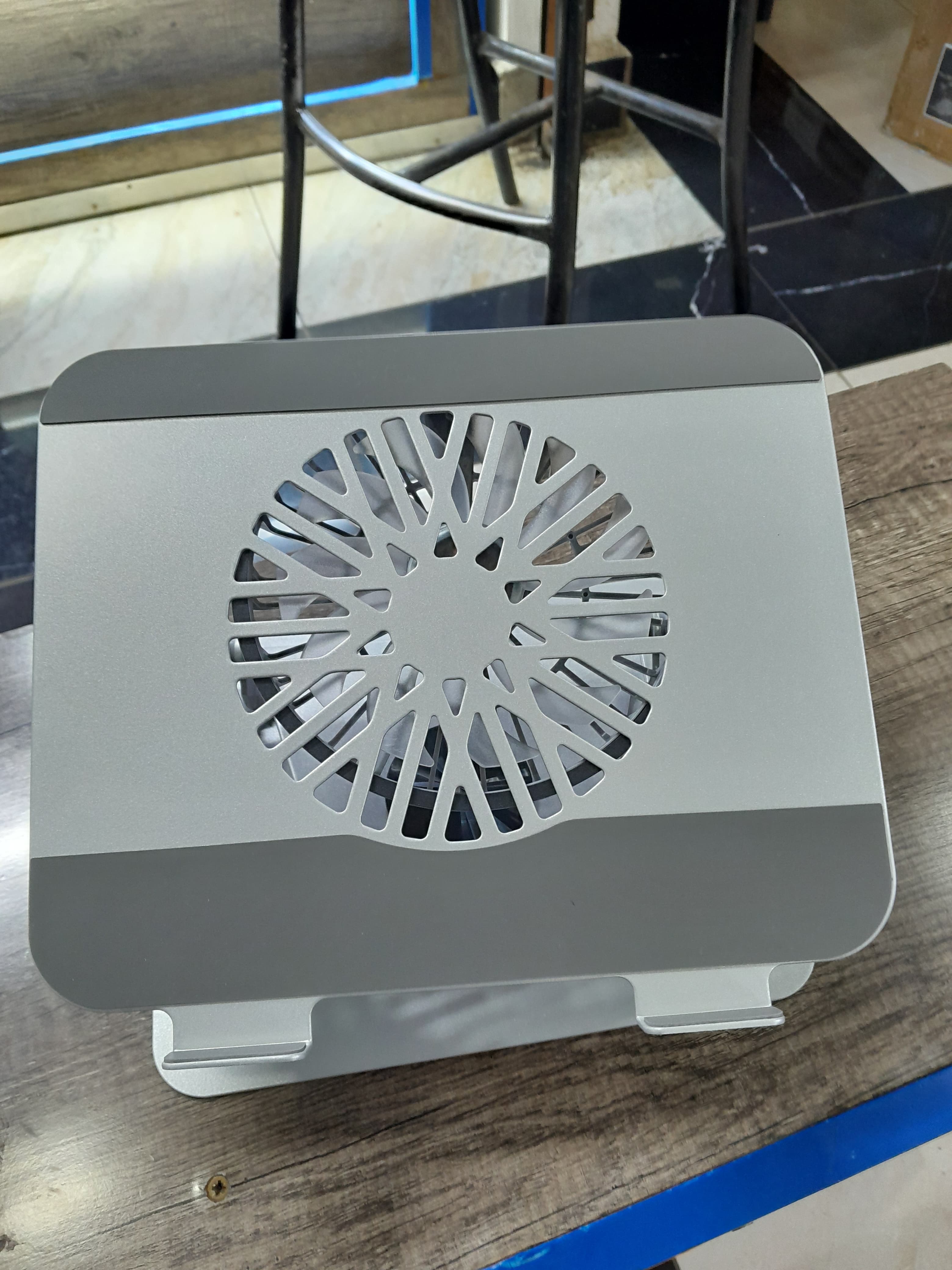 Laptop Stand With Fan and 360 Rotating Base, Adjustable Height Up to 10", Ergonomic Aluminum Laptop Riser Holder Computer Stand for Laptop 10 14 15 17 Inches