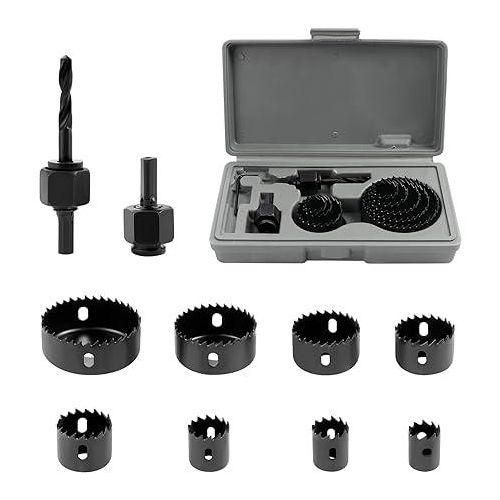 Metal Steel Hole Saw Drill Bit TCT Hole Saw Drill Bit Sets Alloy Carbide Cobalt Steel Cutter for Thick Metal,Stainless Steel,Iron and Wood