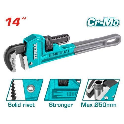 TOTAL Heavy Duty Pipe Wrench 14 Inch(350mm)