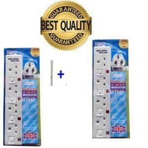 🪄Bes Quality 🪄Astra 2Pcs 4-Way Extension Cable Socket.This 4 Way Socket Extension Cable is the ideal plug for all your electronics devices‎‎. Comes with a 6 Ft cable, making it long enough for home,