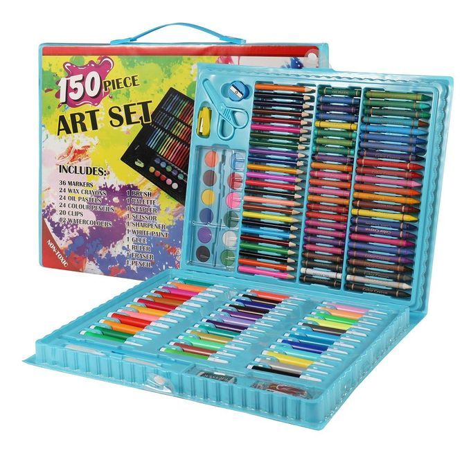 150 Pieces CBC Kids Drawing Set & Colourig Art Set- Black