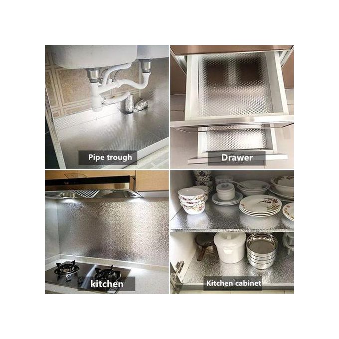 Self Adhesive Aluminum Foil Kitchen Wallpaper Stickers
