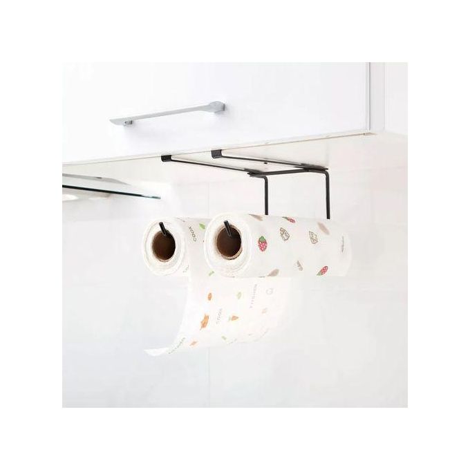 Under Shelf Double Kitchen Paper Towel Holder Tissue Holder