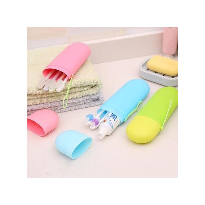 Travel Toothbrush & Toothpaste Holder Container