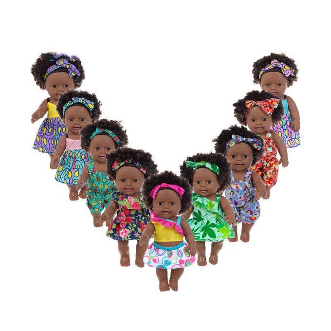 Black Doll African Girl Baby Doll Toy For Kids Fashion Play
